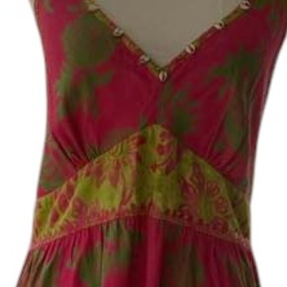 USINDO Pink Floral Tropical BOHO Maxi Dress - Picture 6 of 6
